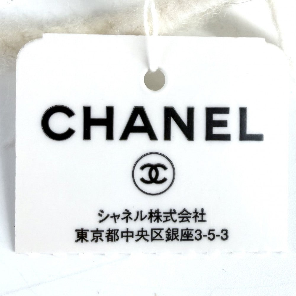 【開店SALE】 CHANEL シャネル ストール ファッションアイテム 大判 ココマーク 白 ホワイト カシミヤ スパンコール アイボリー レディース【中古品】