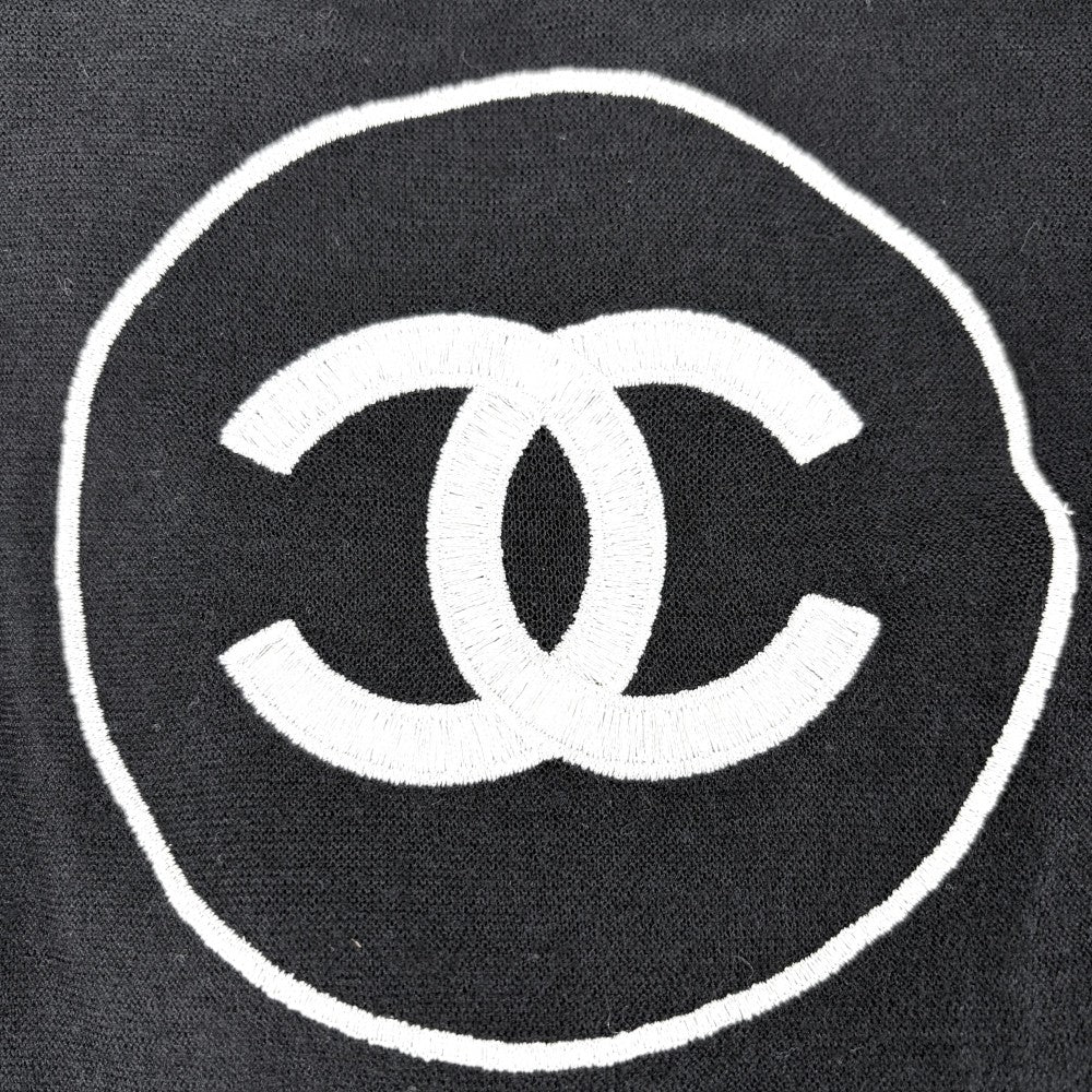 【開店SALE】 CHANEL シャネル ストール ファッションアイテム 大判 ココマーク カシミヤ シルク ブラック 黒 ホワイト 白 レディース【中古品】
