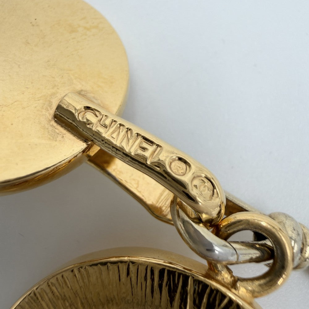 【開店SALE】 CHANEL シャネル ベルト メダル チェーンベルト ファッションアイテム 小物 ココマーク ヴィンテージ GP レザー ゴールド ブラック 黒 レディース【中古品】