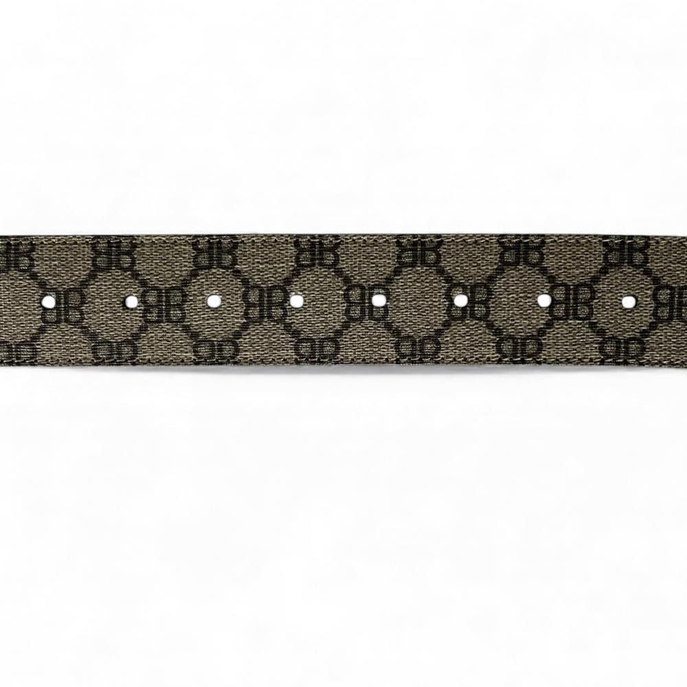 GUCCI グッチ ベルト グッチ/バレンシアガ BBベルト 680453 GGスプリームキャンバス ベージュ ゴールド金具 メンズ【中古品】