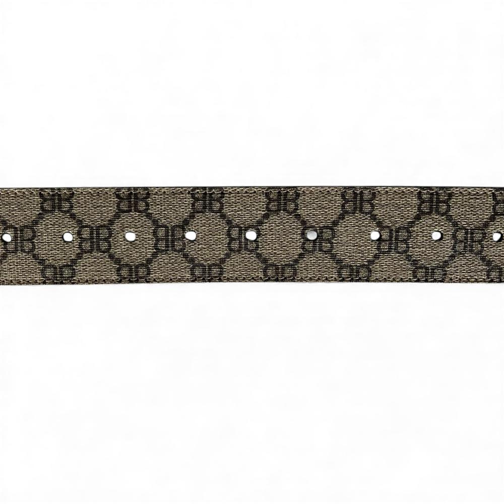 GUCCI グッチ ベルト グッチ/バレンシアガ BBベルト 680453 GGスプリームキャンバス ベージュ ゴールド金具 メンズ【中古品】