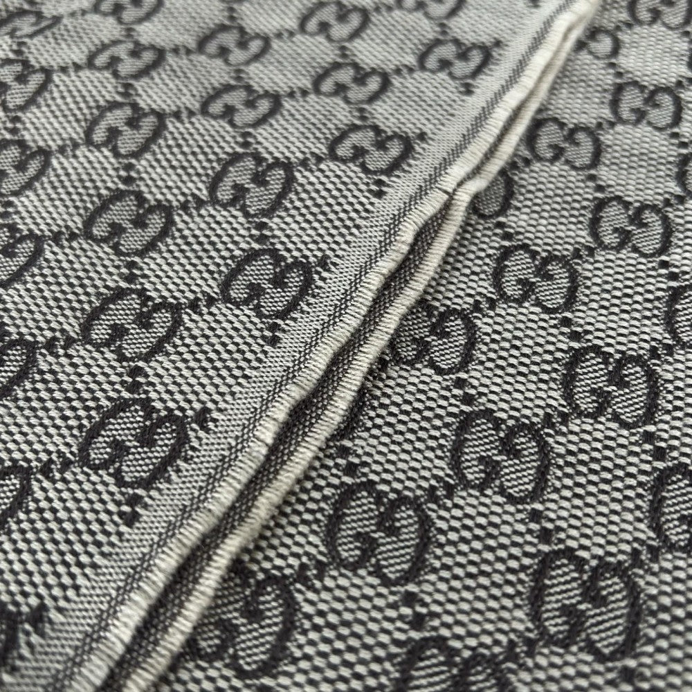 GUCCI グッチ マフラー シェリーライン PSAG900087 ウール シルク ブラウン 茶 レディース【中古品】