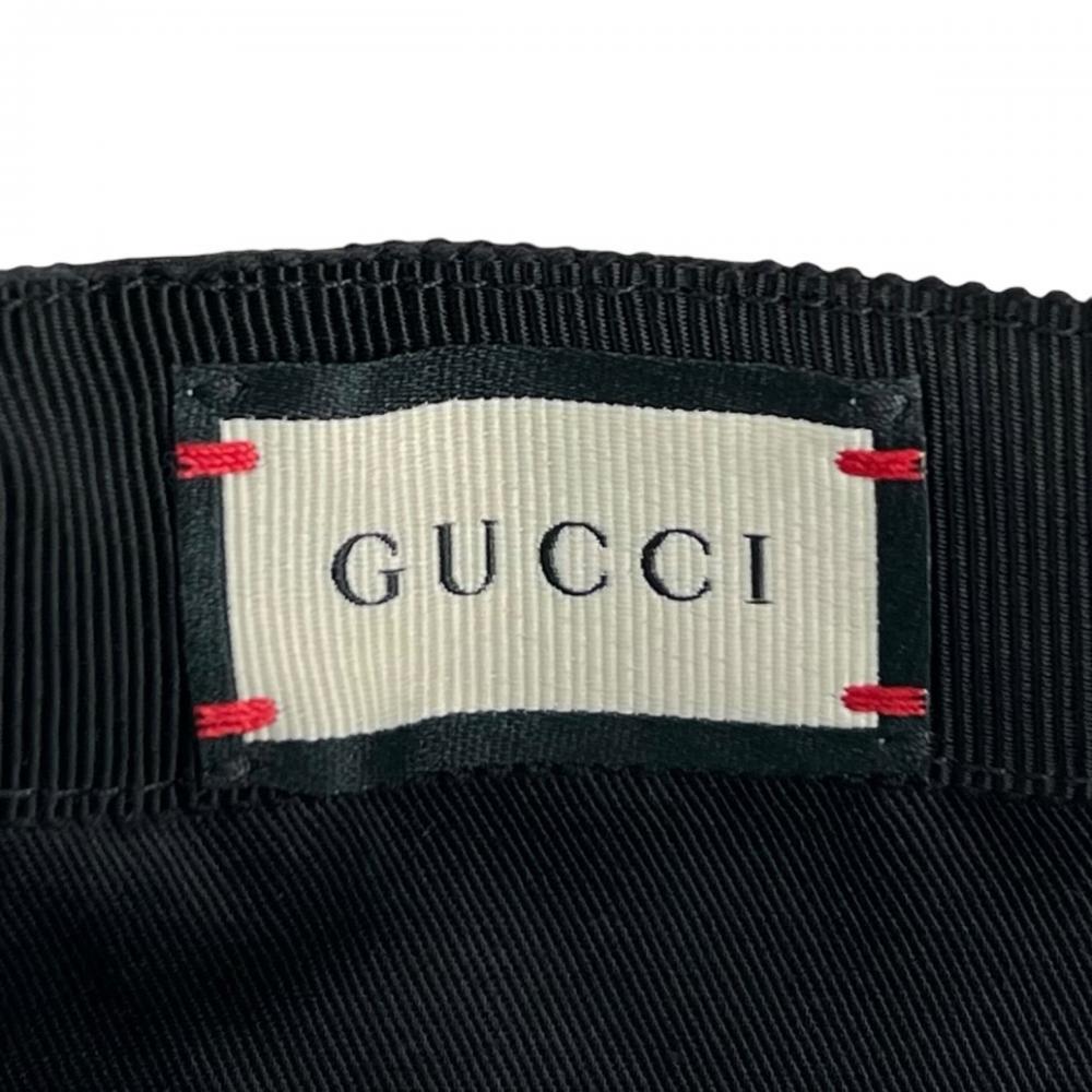 GUCCI グッチ キャップ シェリーライン オリジナルGGキャンバス ベースボールキャップ Mサイズ 200035 GGキャンバス ブラック 黒 ユニセックス 約515g【中古品】