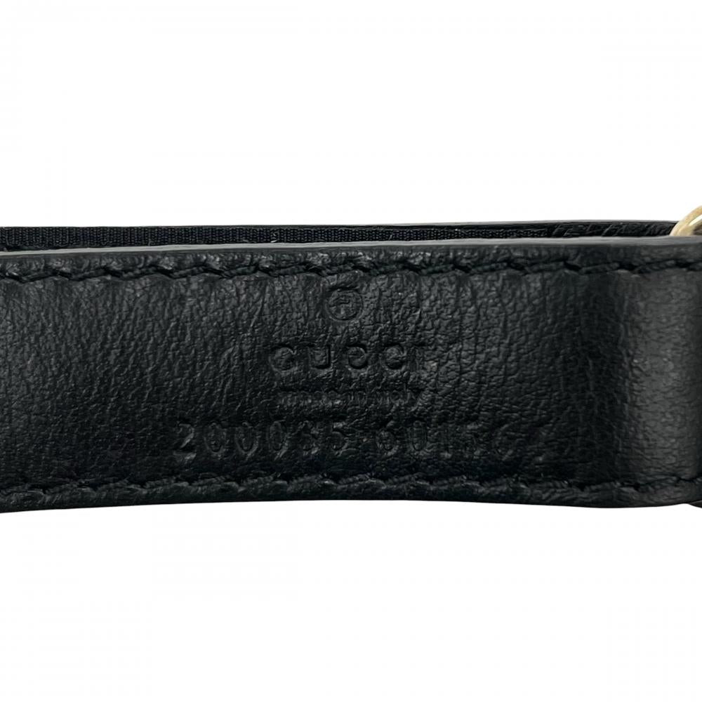 GUCCI グッチ キャップ シェリーライン オリジナルGGキャンバス ベースボールキャップ Mサイズ 200035 GGキャンバス ブラック 黒 ユニセックス 約515g【中古品】