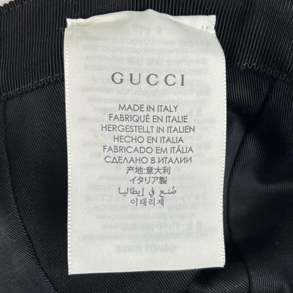 GUCCI グッチ キャップ シェリーライン オリジナルGGキャンバス ベースボールキャップ Mサイズ 200035 GGキャンバス ブラック 黒 ユニセックス 約515g【中古品】