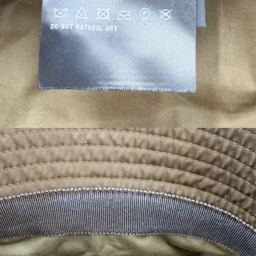 PRADA プラダ 帽子 トライアングルロゴ バケットハット ファッションアイテム メンズ レディース Mサイズ 2HC137 ナイロン ブラウン 茶 シルバー金具 ユニセックス【中古品】