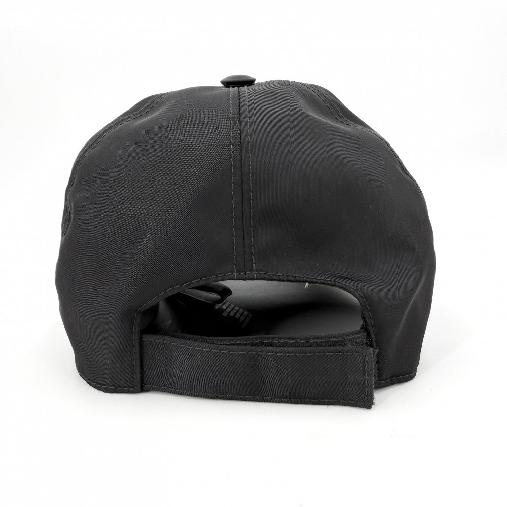 PRADA プラダ 帽子 トライアングルロゴ ベースボールキャップ ファッションアイテム RE-NYLON Lサイズ メンズ レディース 2HC274 ナイロン ブラック 黒 シルバー金具 ユニセックス【中古品】
