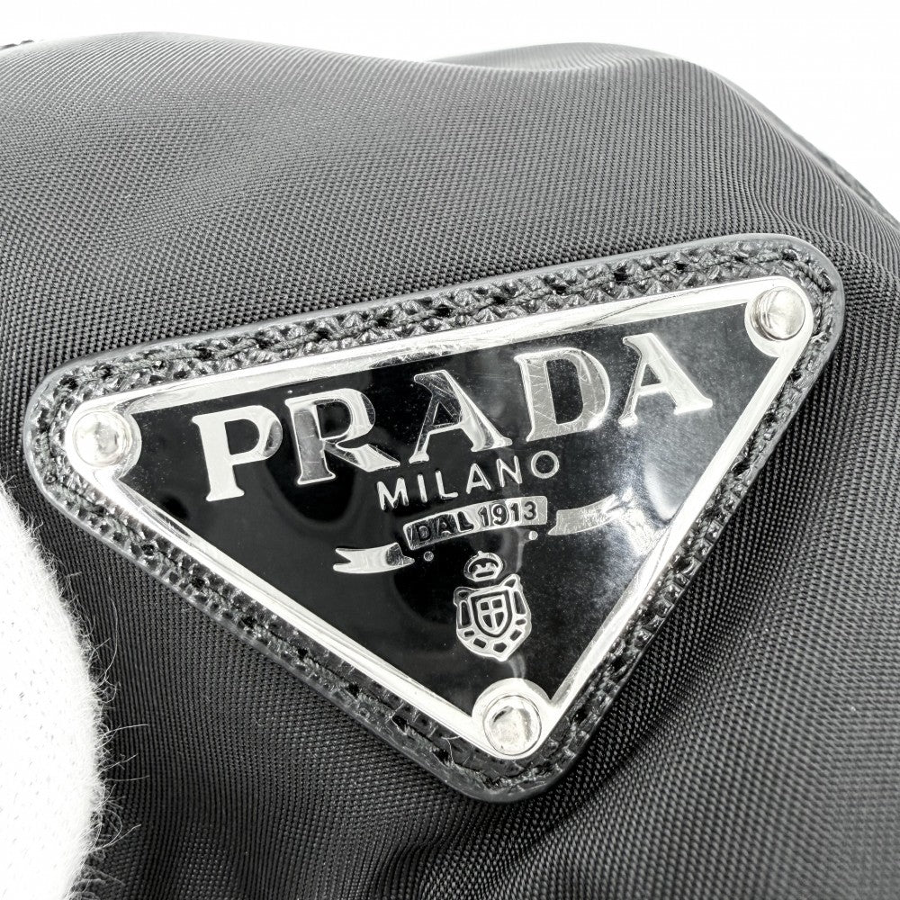 PRADA プラダ 帽子 トライアングルロゴ ベースボールキャップ ファッションアイテム RE-NYLON Lサイズ メンズ レディース 2HC274 ナイロン ブラック 黒 シルバー金具 ユニセックス【中古品】