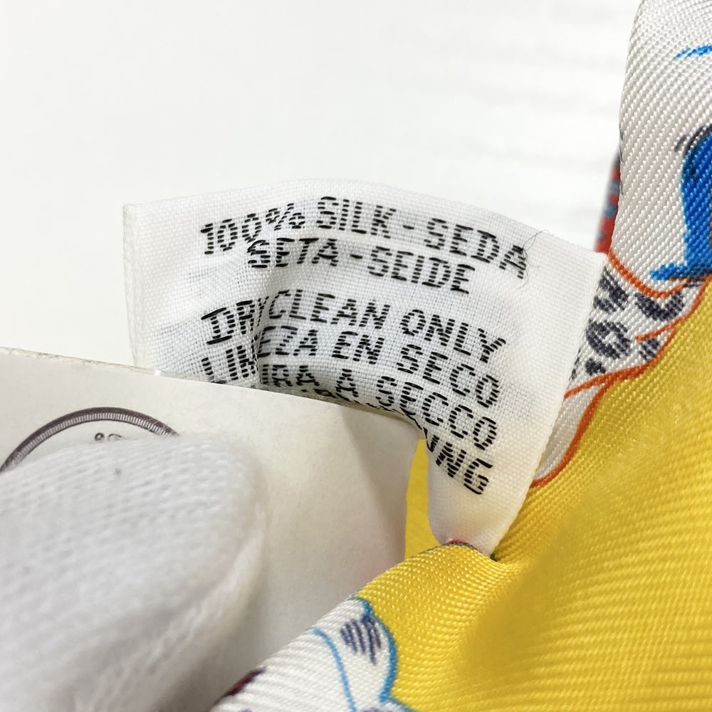HERMES エルメス スカーフ ツイリー DRESS CODE ドレスコード Twilly ファッションアイテム シルク イエロー マルチカラー レディース【中古品】