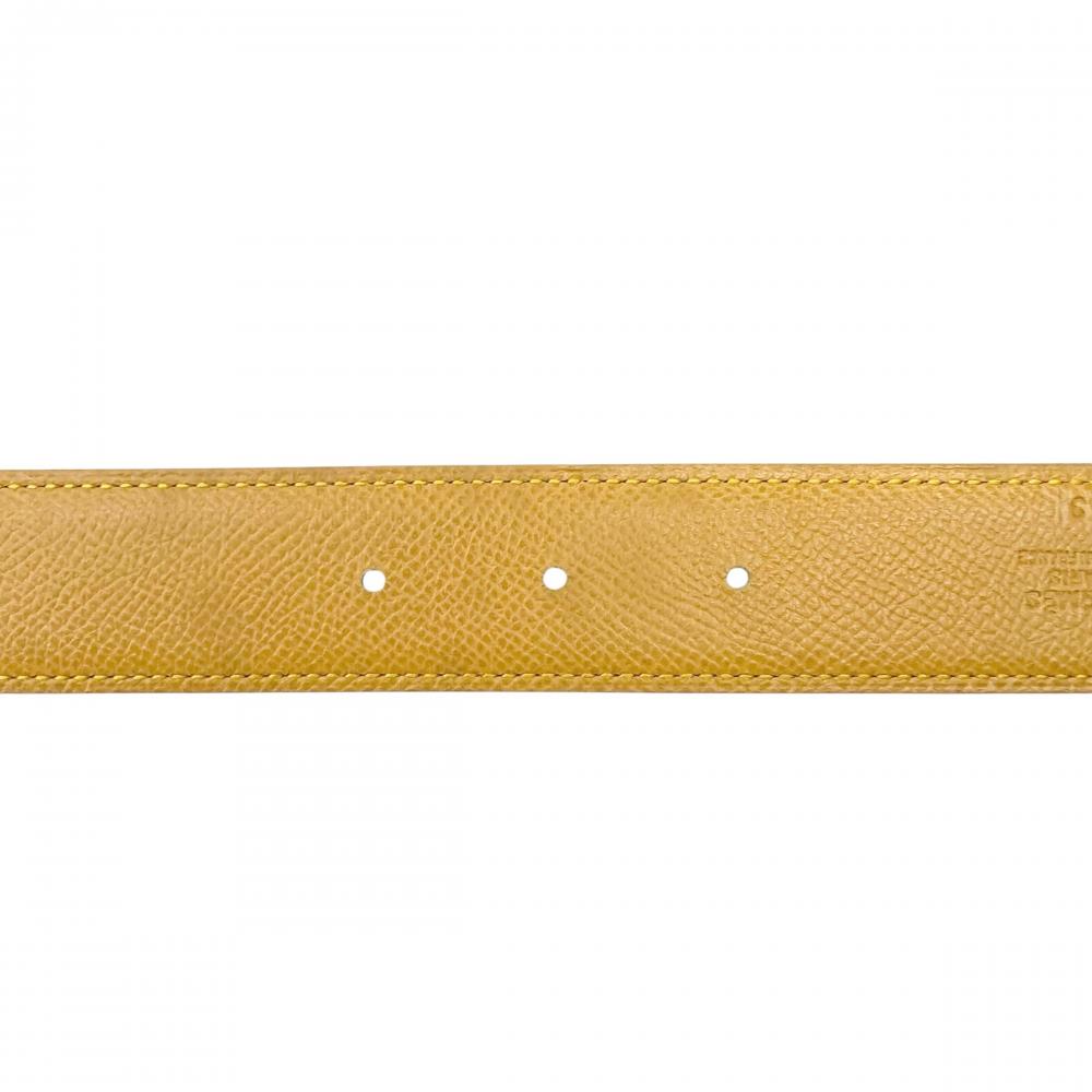 HERMES エルメス ベルト ｺﾝｽﾀﾝｽ ﾘﾊﾞｰｼﾌﾞﾙ □C刻印 レザー レッド 赤 イエロー シルバー金具 レディース 約100g 1999年【中古品】