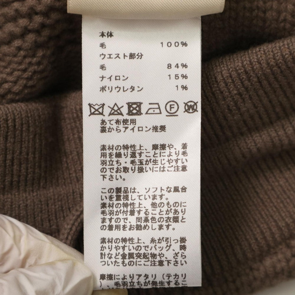 HERMES エルメス パンツ ニットハーフパンツ アパレル 服 ボトムス 38 ブラウン 茶 春 秋 ウール レディース【中古品】