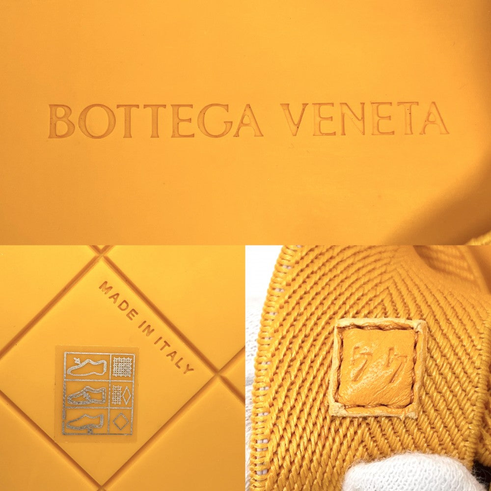 【開店SALE】 BOTTEGAVENETA ボッテガヴェネタ サンダル イントレチャート 靴 ファッションアイテム 44サイズ 春 夏 ラバー オレンジ メンズ【中古品】