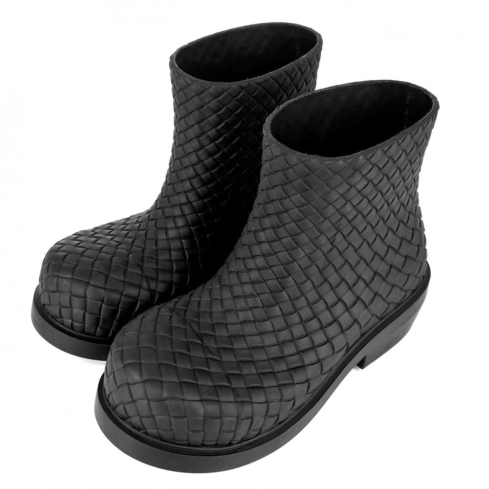 【開店SALE】 BOTTEGAVENETA ボッテガヴェネタ ブーツ ファイヤーマン アンクルブーツ アンクルブーツ ファッションアイテム 靴 サイズ35 ラバー ブラック 黒 レディース【中古品】