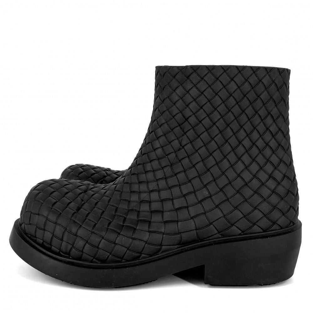 【開店SALE】 BOTTEGAVENETA ボッテガヴェネタ ブーツ ファイヤーマン アンクルブーツ アンクルブーツ ファッションアイテム 靴 サイズ35 ラバー ブラック 黒 レディース【中古品】