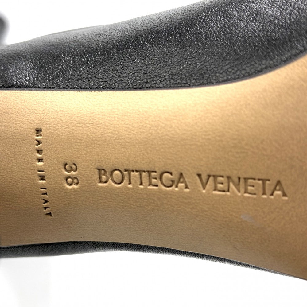 BOTTEGAVENETA ボッテガヴェネタ ブーツ ロングブーツ ファッションアイテム ハイヒール 靴 38サイズ 約25cm レザー ブラック 黒 レディース【中古品】