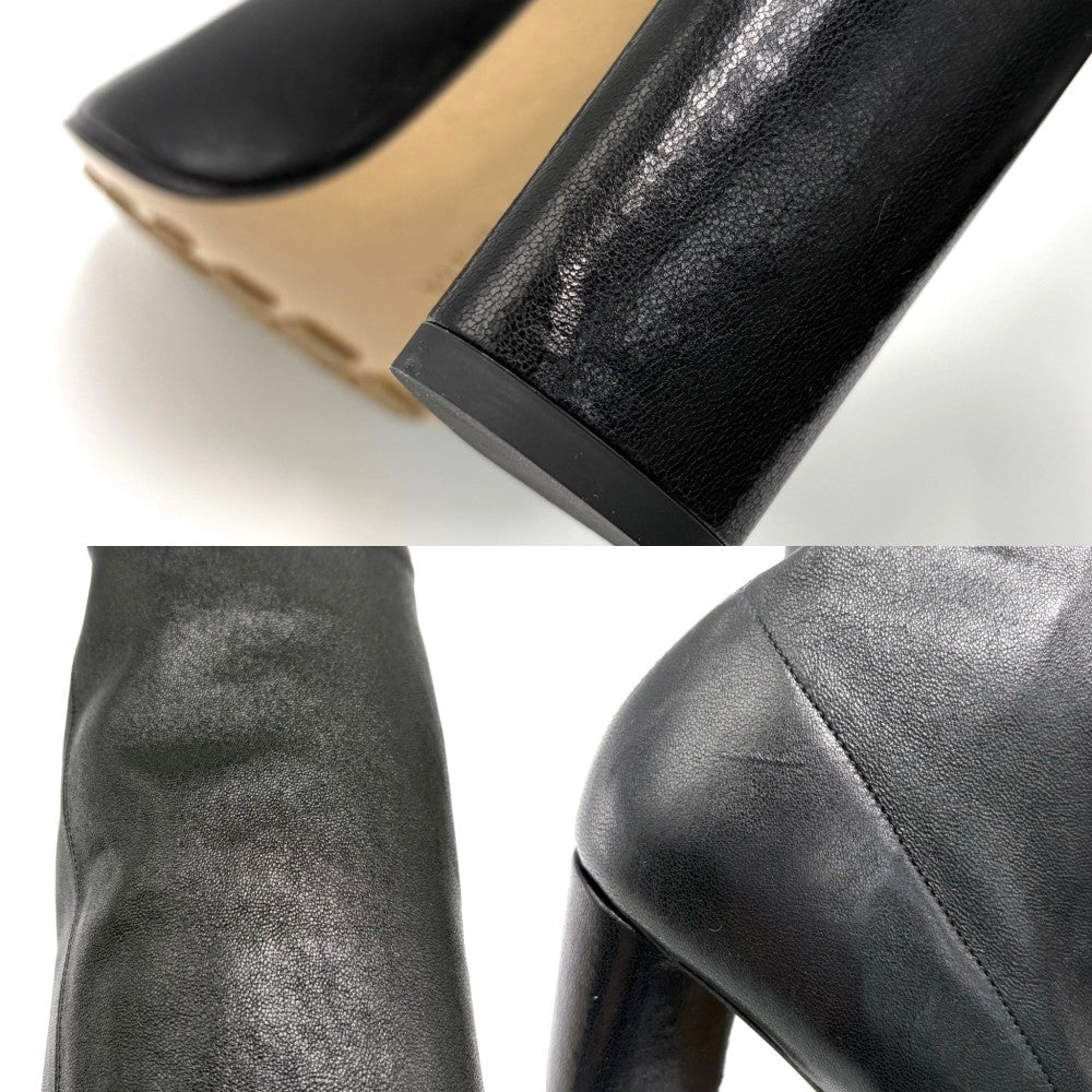 BOTTEGAVENETA ボッテガヴェネタ ブーツ ロングブーツ ファッションアイテム ハイヒール 靴 38サイズ 約25cm レザー ブラック 黒 レディース【中古品】