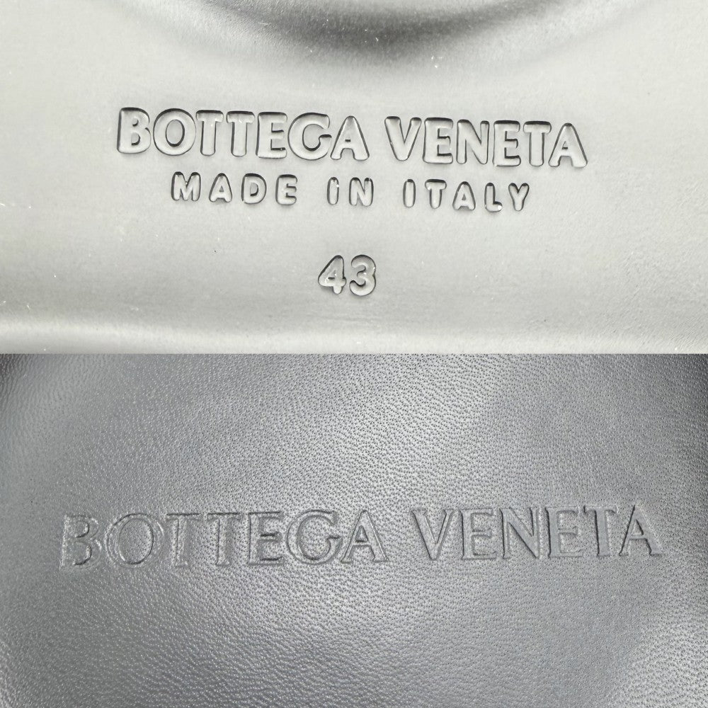 BOTTEGAVENETA ボッテガヴェネタ サンダル フラッシュ ファッションアイテム 靴 FLASH サイズ43 約28cm ラバー レザー ナイロン ブラック 黒 シルバー金具 メンズ【中古品】