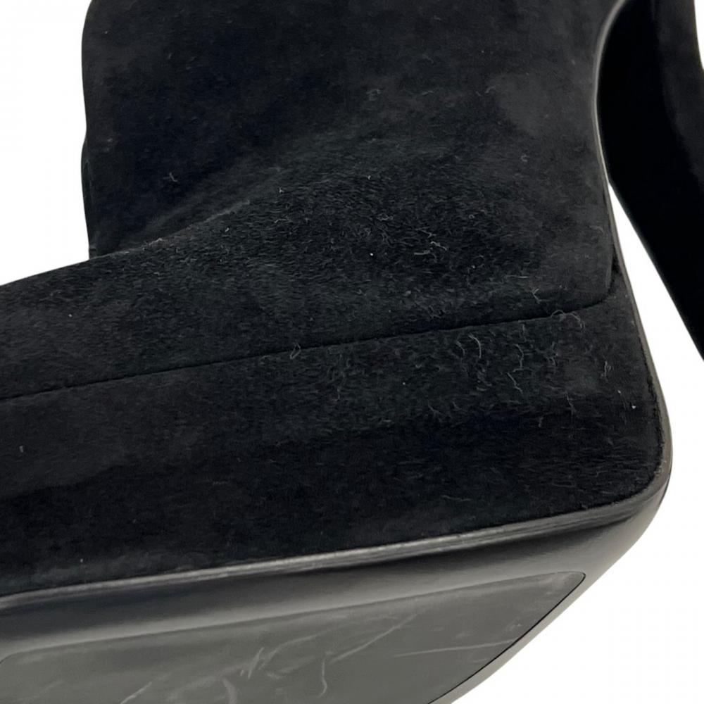 BOTTEGAVENETA ボッテガヴェネタ ブーツ ハイヒール サイズ37 スエード ブラック 黒 レディース 約1020g【中古品】