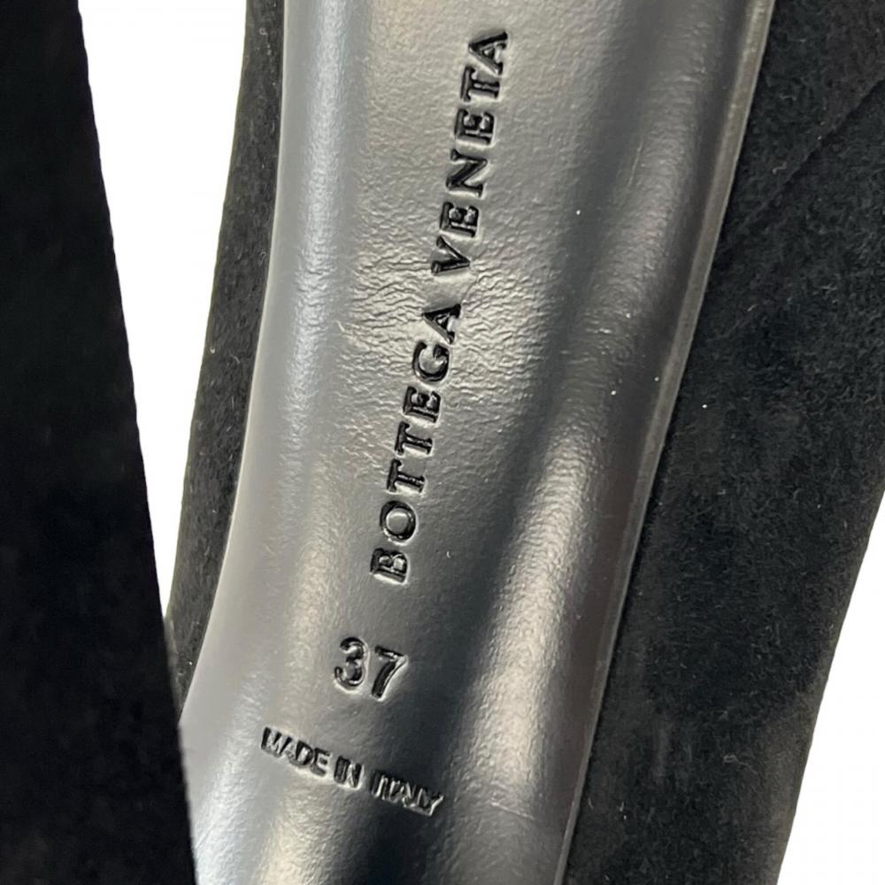 BOTTEGAVENETA ボッテガヴェネタ ブーツ ハイヒール サイズ37 スエード ブラック 黒 レディース 約1020g【中古品】