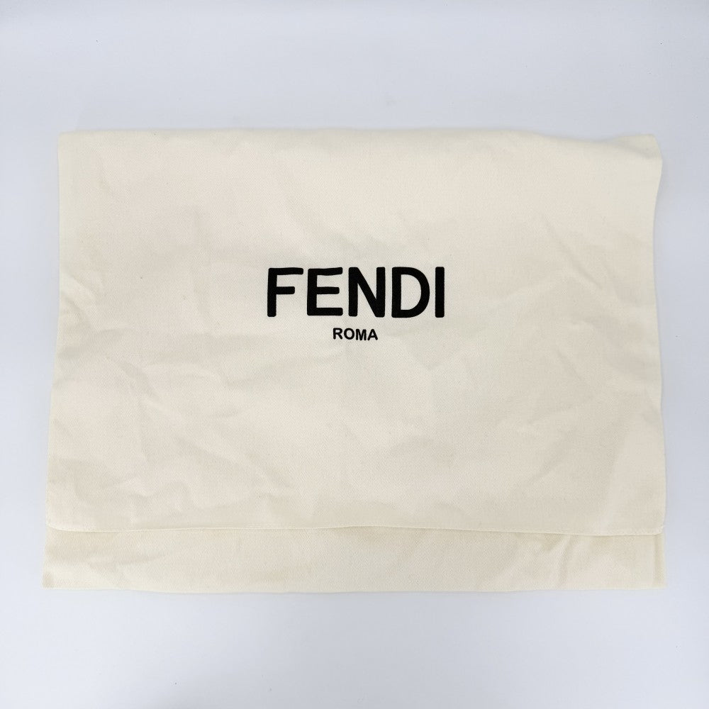 FENDI フェンディ ハット ズッカ バケットハット　 デニム 帽子 Lサイズ ファッションアイテム メンズ レディース FXQ958 コットン ホワイト 白 ネイビー 紺 ユニセックス【中古品】