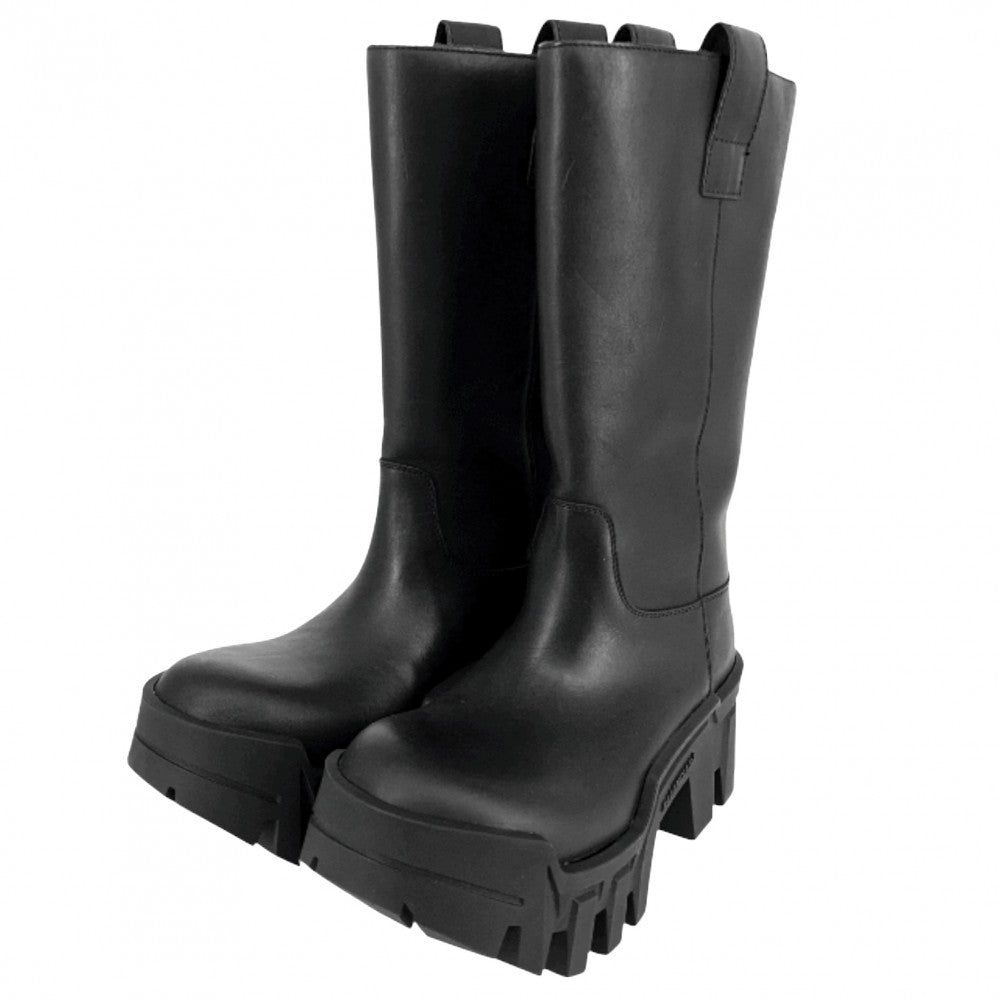 【開店SALE】 BALENCIAGA バレンシアガ ブーツ ブルドーザー ロングブーツ シューズ BULLDOZER 36サイズ 約24cm ファッションアイテム 厚底 671555 ラバー ラバー ブラック 黒 レディース【中古品】