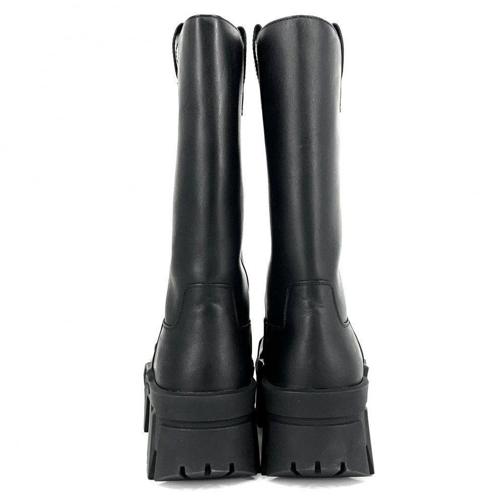【開店SALE】 BALENCIAGA バレンシアガ ブーツ ブルドーザー ロングブーツ シューズ BULLDOZER 36サイズ 約24cm ファッションアイテム 厚底 671555 ラバー ラバー ブラック 黒 レディース【中古品】