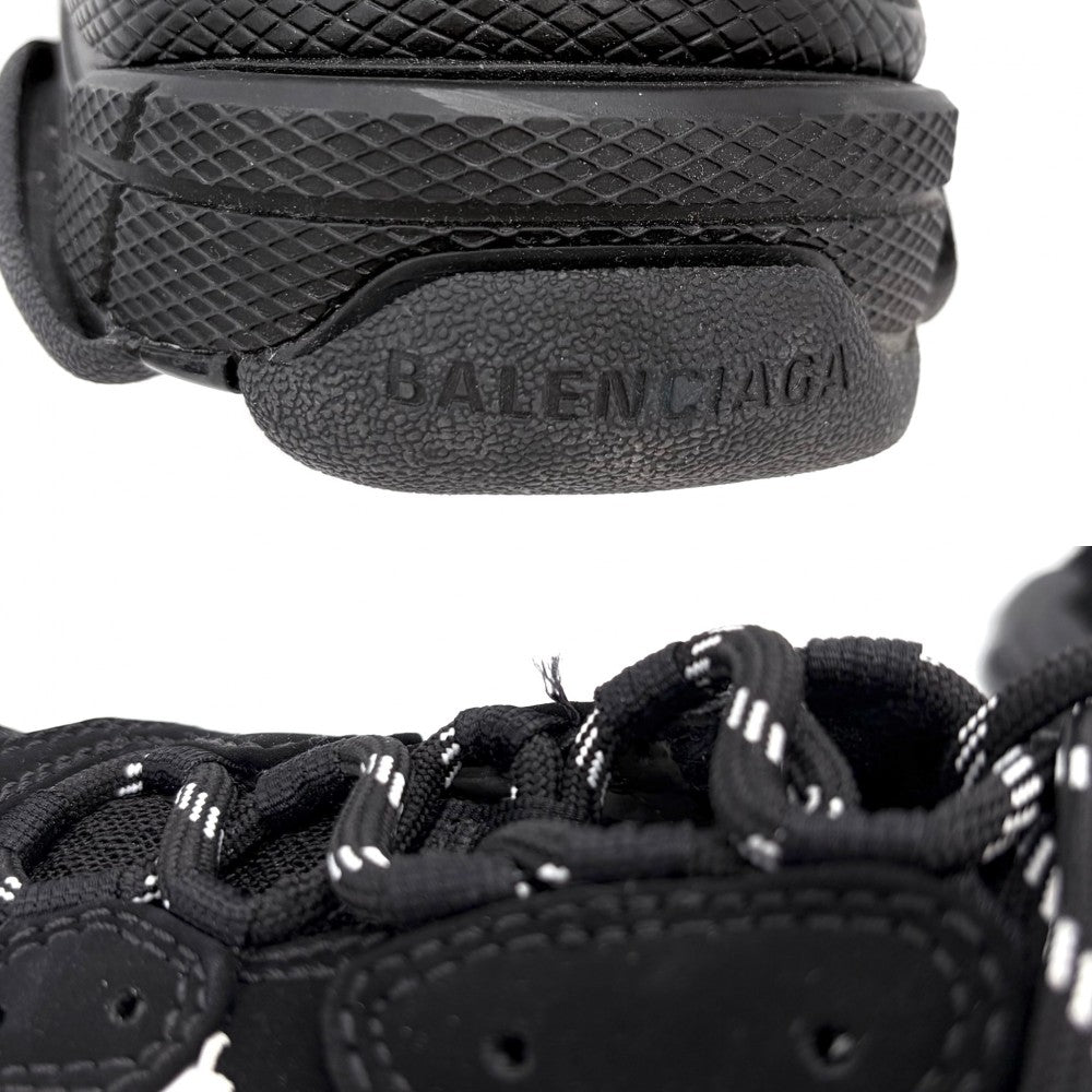 BALENCIAGA バレンシアガ スニーカー アディダスコラボ トリプルS ダッドスニーカー 厚底 adidas シューズ 靴 ファッションアイテム 38サイズ 約25cm 593994 ブラック 黒 メンズ【中古品】