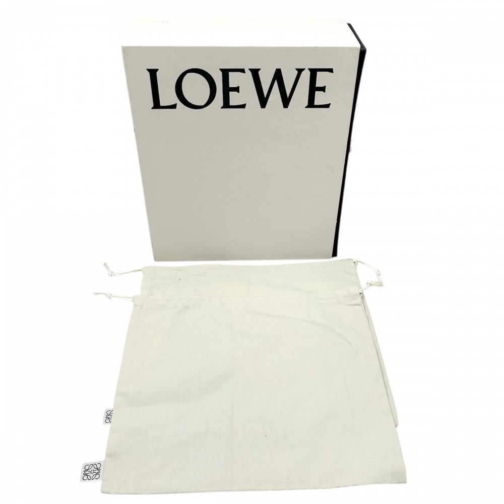 【開店SALE】 LOEWE ロエベ スニーカー バレエランナー ハイカットスニーカー アナグラム 靴 キャンバス スエード ホワイト 白 ブラック 黒 メンズ【中古品】