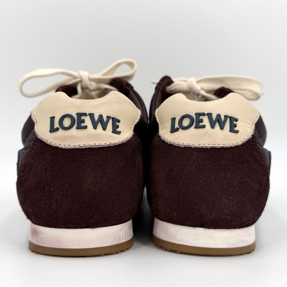 LOEWE ロエベ スニーカー バレエランナー2.0 靴 37サイズ 約24cm ナイロン スエード ブラウン系 レディース【中古品】
