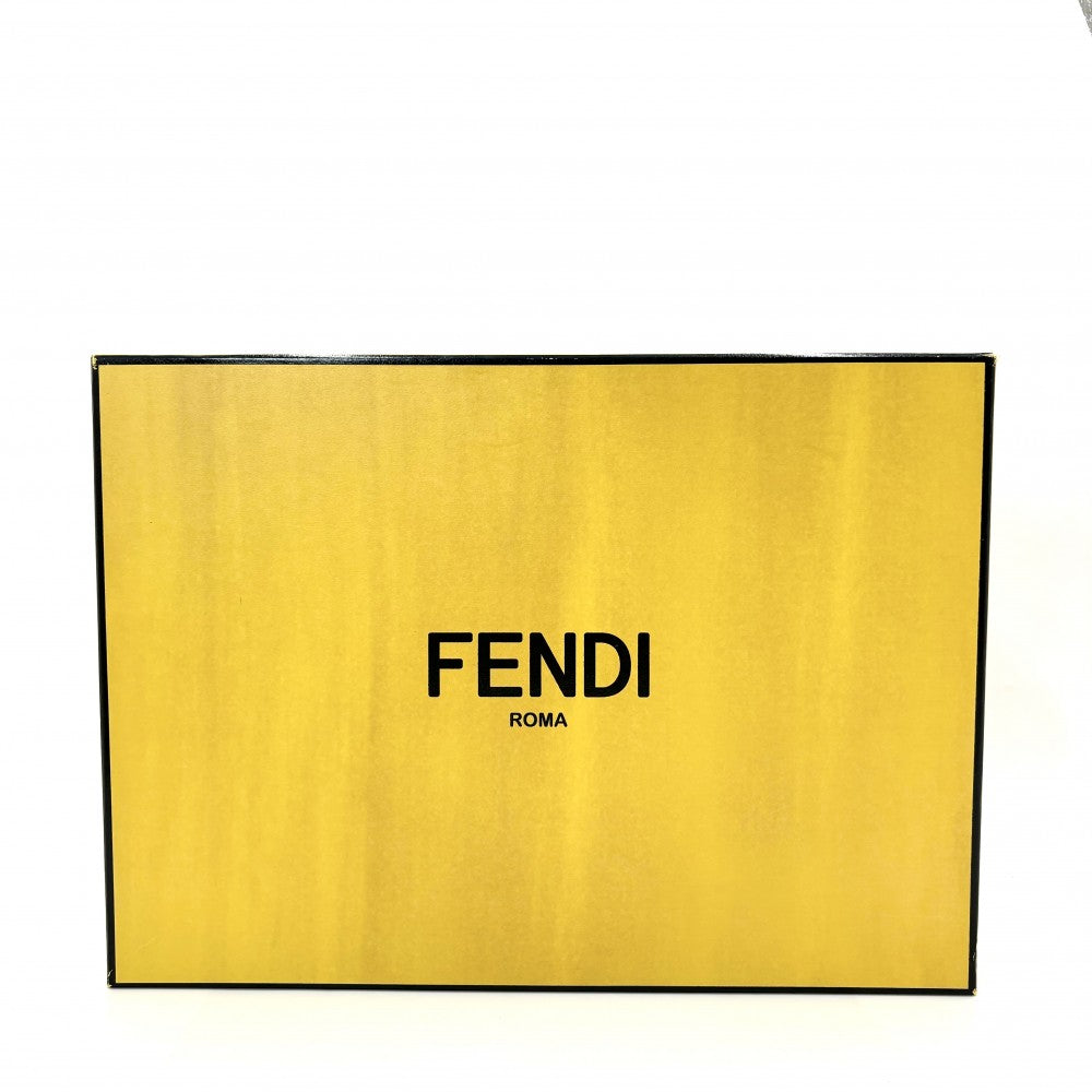 【開店SALE】 FENDI フェンディ ブーツ ズッカ アンクルブーツ シューズ 靴 ヌバック ブラック 黒 シルバー金具 レディース【中古品】