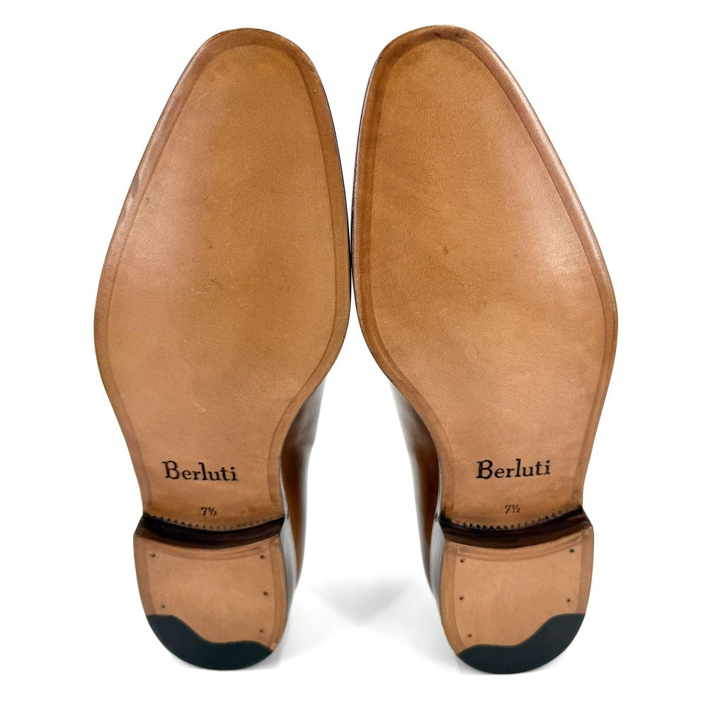 Berluti ベルルッティ ローファー 革靴 7 1/2サイズ 約26cm レザー ブラウン 茶 メンズ【中古品】