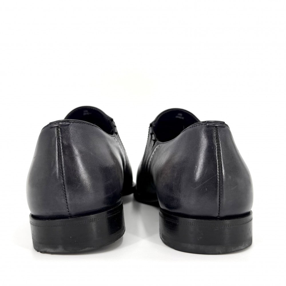 Berluti ベルルッティ ローファー デムジュール トロンプルイユ 革靴 サイドエラスティック レザー グレー メンズ【中古品】