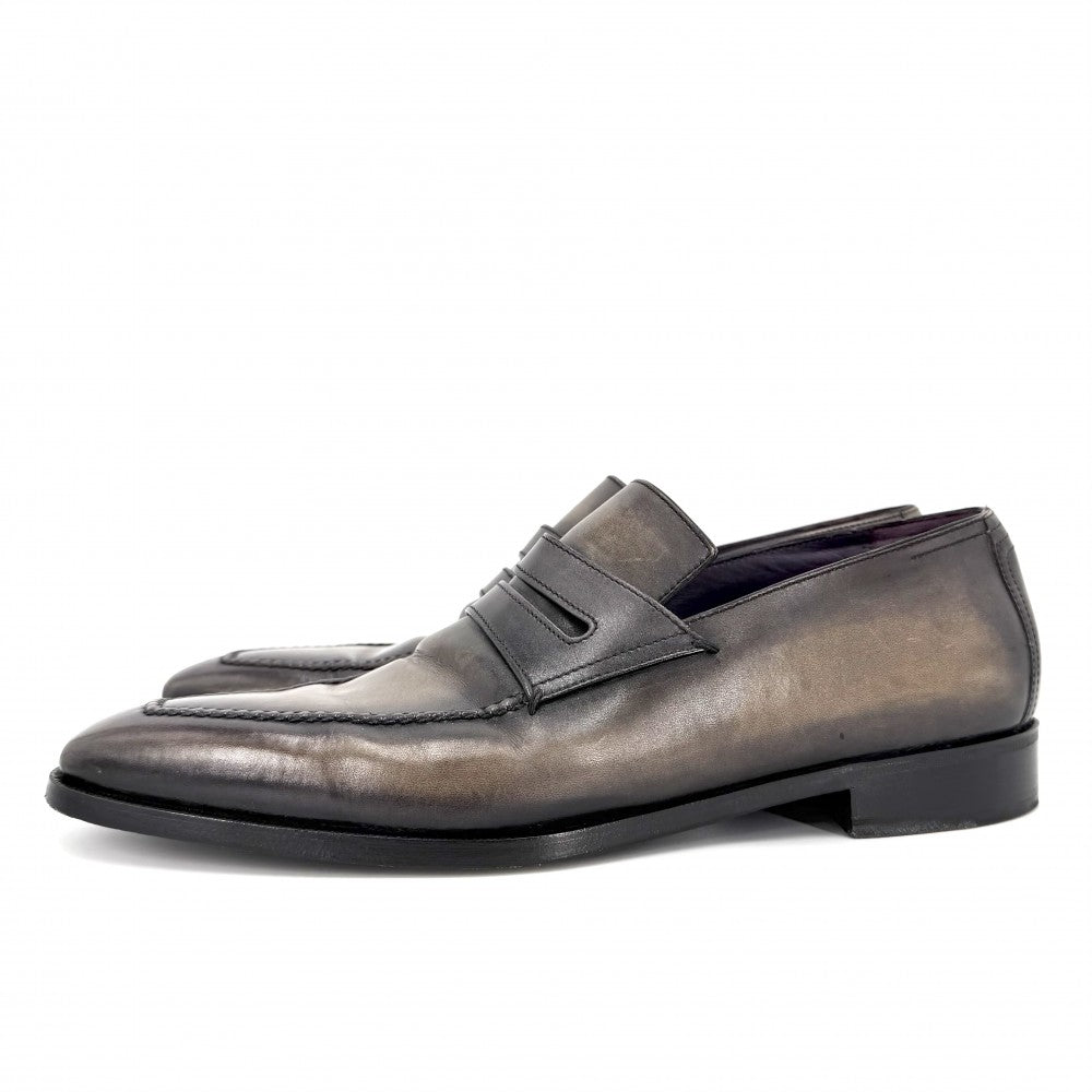 【開店SALE】 Berluti ベルルッティ ローファー デムジュール アンディ 革靴 約26cm 7.5サイズ レザー ブラウン 茶 メンズ【中古品】