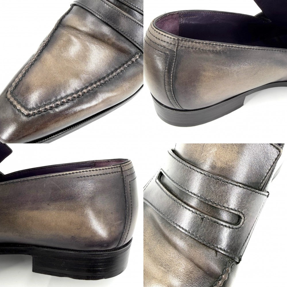 【開店SALE】 Berluti ベルルッティ ローファー デムジュール アンディ 革靴 約26cm 7.5サイズ レザー ブラウン 茶 メンズ【中古品】