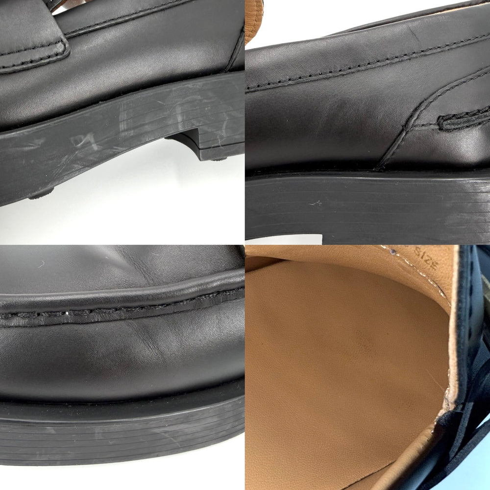 TOD’S トッズ ローファー ケイト 革靴 38サイズ 約25cm レザー ブラック 黒 ゴールド金具 レディース【中古品】
