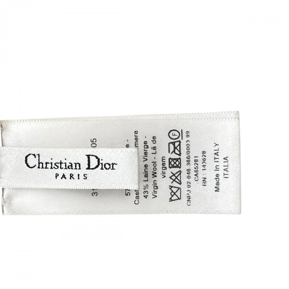 Christian Dior クリスチャンディオール マフラー カナージュ ロゴ 31CAN205I005 カシミヤ ウール ピンク ホワイト 白 レディース 約290g【中古品】