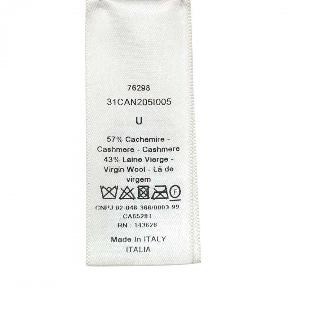Christian Dior クリスチャンディオール マフラー カナージュ ロゴ 31CAN205I005 カシミヤ ウール ピンク ホワイト 白 レディース 約290g【中古品】
