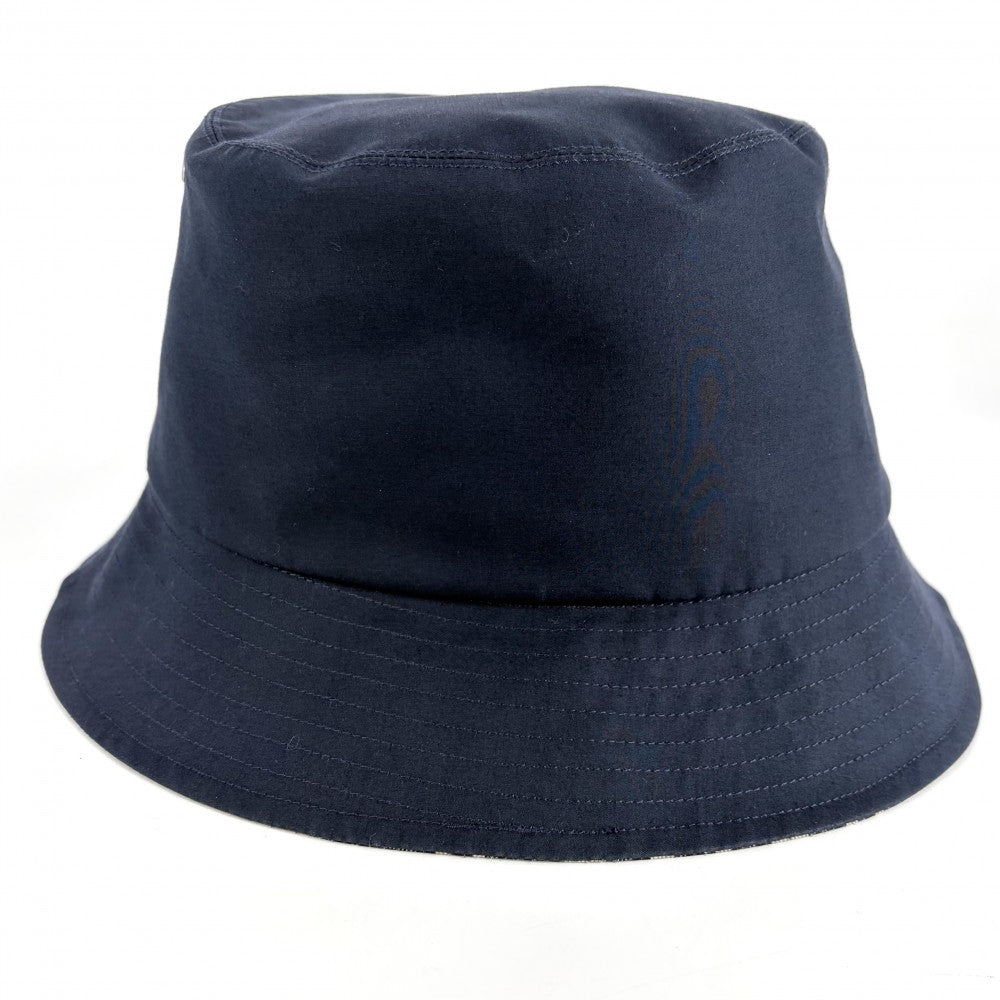【開店SALE】 Dior ディオール 帽子 Teddy-D リバーシブル ボブハット バケットハット トロッター オブリーク 58サイズ 95TDD923A130 ポリエステル コットン ポリウレタン ネイビー 紺 レディース【中古品】