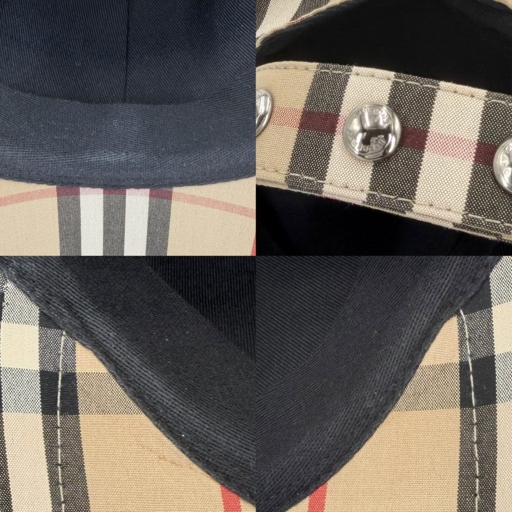 BURBERRY バーバリー キャップ ヴィンテージチェック ベースボールキャップ TBロゴ ファッションアイテム XLサイズ アパレル 帽子 8038504 コットン ベージュ シルバー金具 メンズ【中古品】