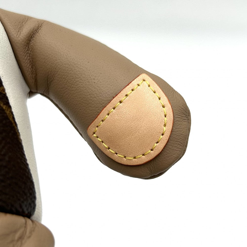 LOUIS VUITTON ルイヴィトン 雑貨 テディベア ドゥドゥ・ルイ ぬいぐるみ インテリア 小物 メンズ レディース GI0142 レザー プラッシュ ベージュ ブラウン 茶 ユニセックス【中古品】