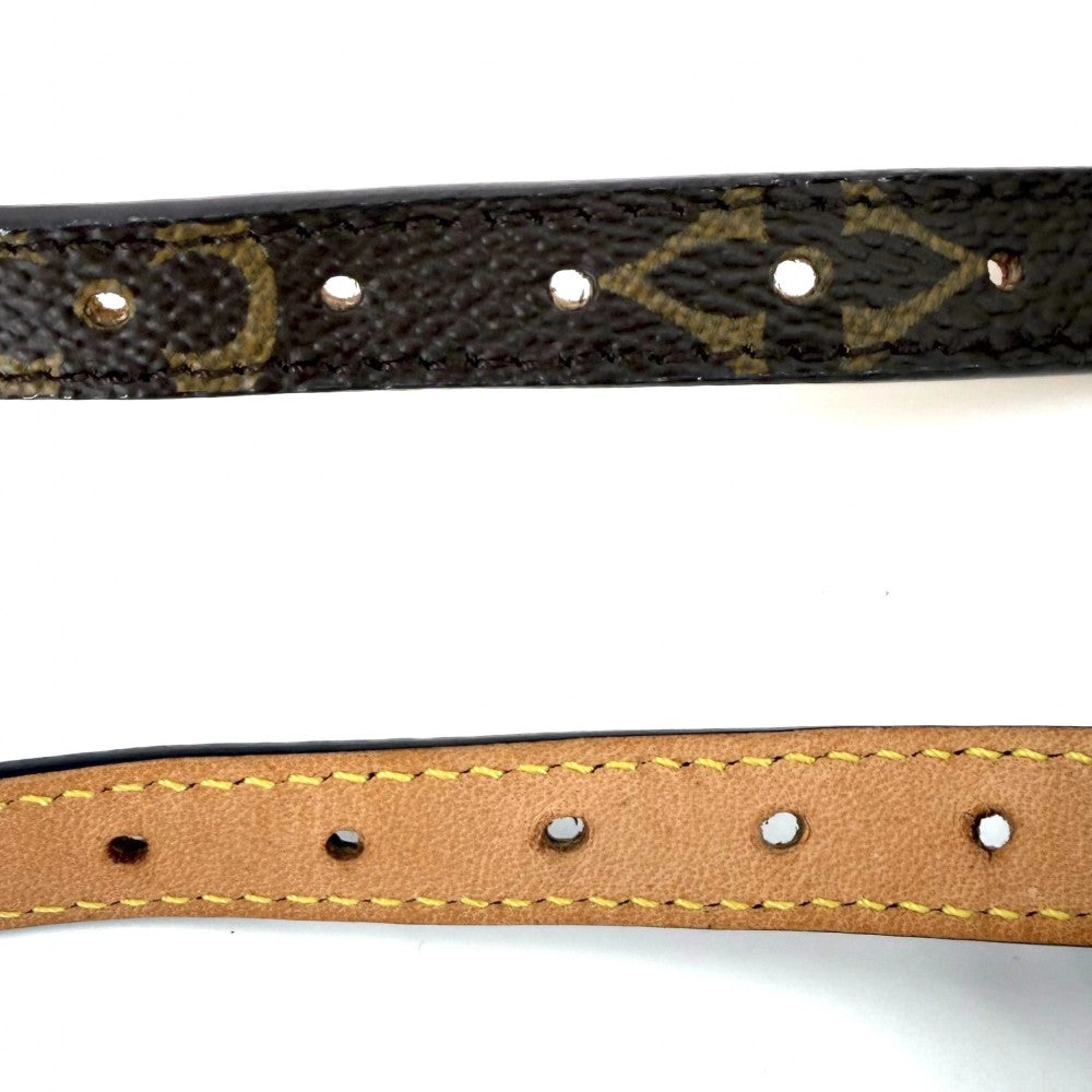 LOUIS VUITTON ルイヴィトン 雑貨 ペット用品 首輪 小型犬用 コリエバクスターXS リボン 小物 M58073 モノグラムキャンバス ブラウン 茶 ゴールド金具 ユニセックス【中古品】