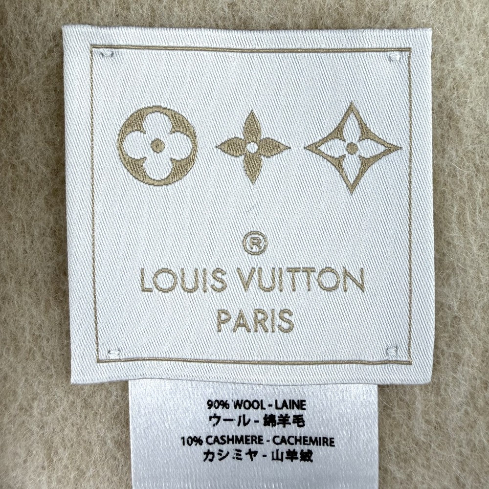 LOUIS VUITTON ルイヴィトン 雑貨 モノグラム ブランケット 毛布 ウール カシミヤ ベージュ アイボリー ユニセックス【中古品】