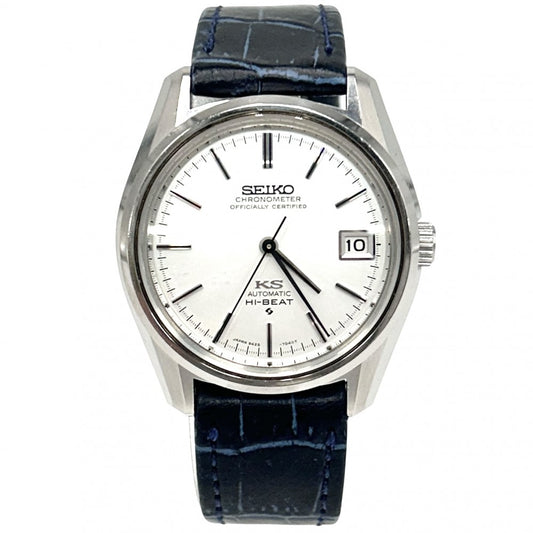 SEIKO セイコー 腕時計 キングセイコー ハイビート クロノメーター AT ホワイト文字盤 SS 5625-7040 自動巻き ステンレススチール ホワイト 白 ネイビー 紺 メンズ【中古品】