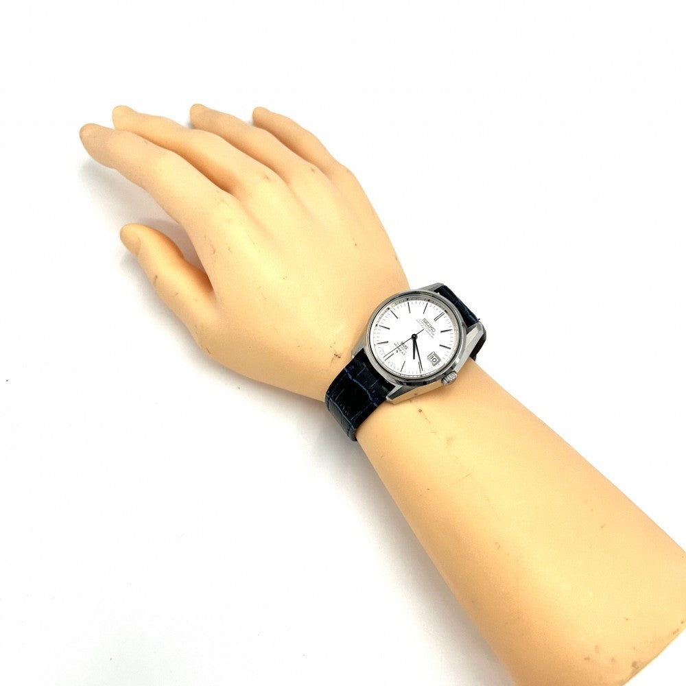 SEIKO セイコー 腕時計 キングセイコー ハイビート クロノメーター AT ホワイト文字盤 SS 5625-7040 自動巻き ステンレススチール ホワイト 白 ネイビー 紺 メンズ【中古品】