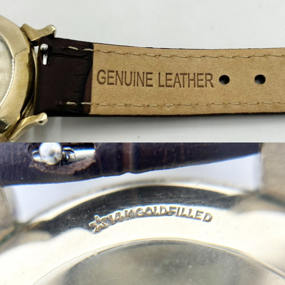 OMEGA オメガ 腕時計 ハーフローター スモールセコンド GOLD FILLED Cal.344 ゴールド文字盤 AT 自動巻き ヴィンテージ F-6238 自動巻き K14ゴールド メンズ【中古品】