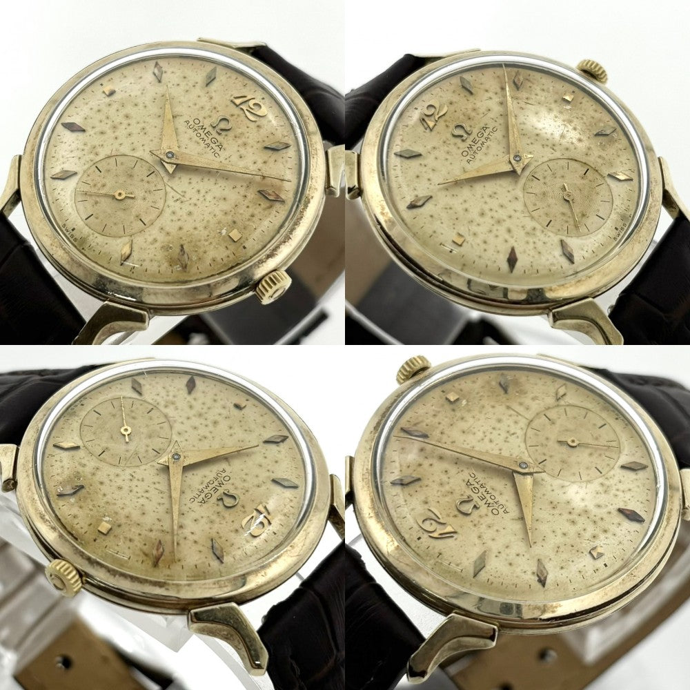 OMEGA オメガ 腕時計 ハーフローター スモールセコンド GOLD FILLED Cal.344 ゴールド文字盤 AT 自動巻き ヴィンテージ F-6238 自動巻き K14ゴールド メンズ【中古品】