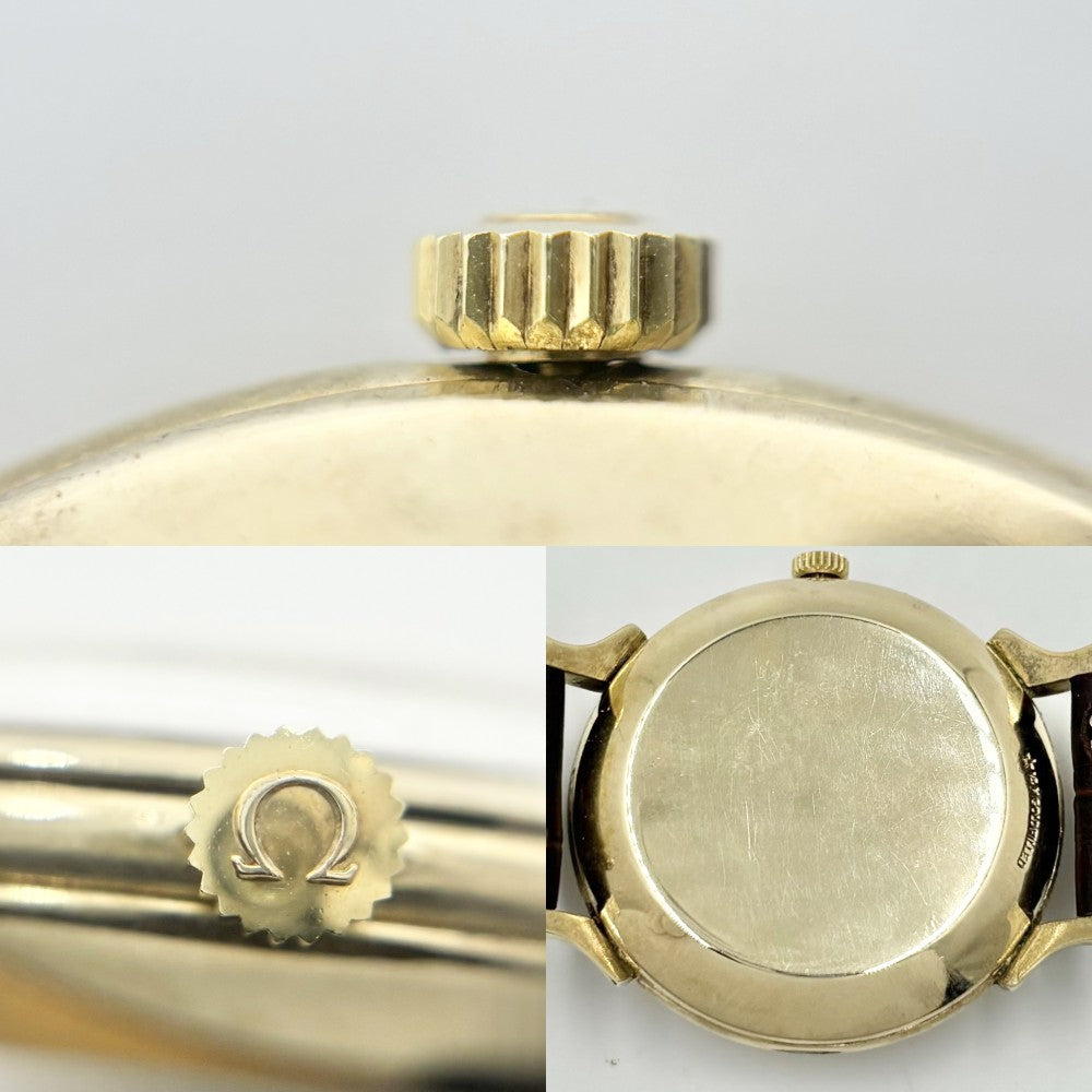 OMEGA オメガ 腕時計 ハーフローター スモールセコンド GOLD FILLED Cal.344 ゴールド文字盤 AT 自動巻き ヴィンテージ F-6238 自動巻き K14ゴールド メンズ【中古品】