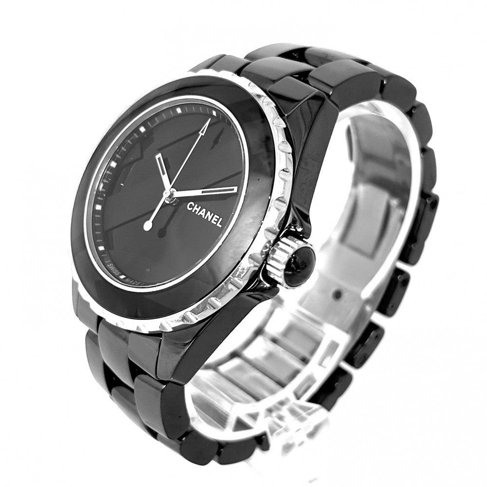 【開店SALE】 CHANEL シャネル 腕時計 J12 アンタイトル 黒文字盤 AT H5581 自動巻き セラミック ブラック 黒 メンズ【中古品】