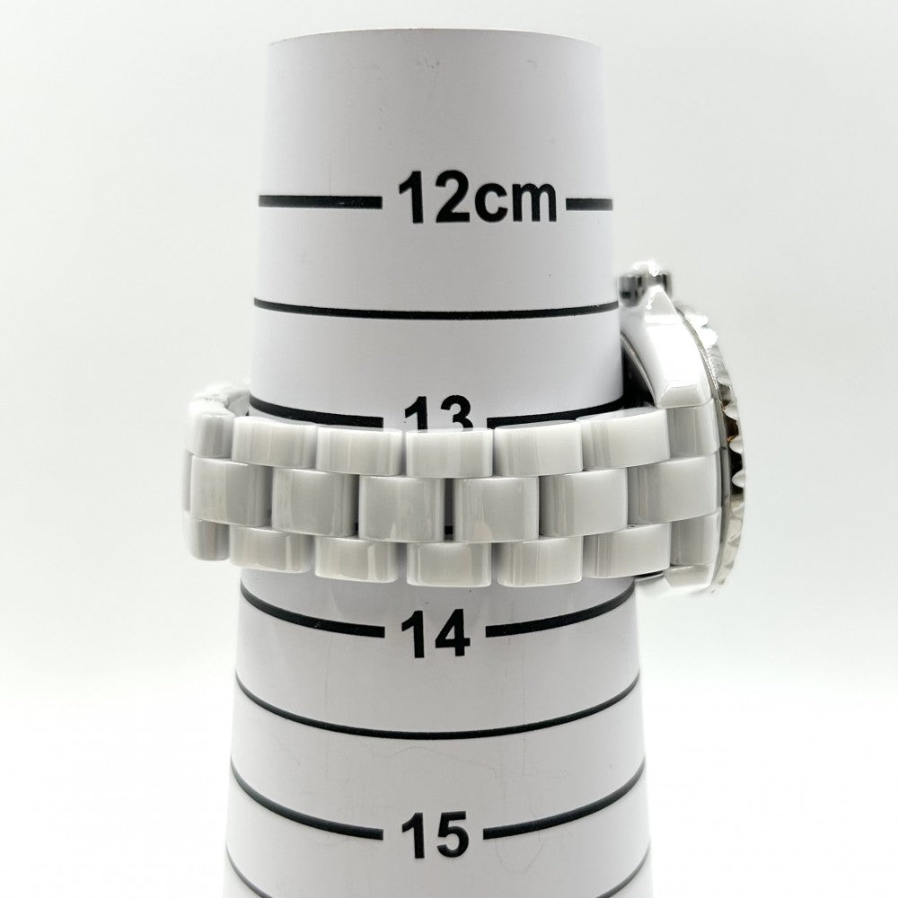 【開店SALE】 CHANEL シャネル 腕時計 J12 ミラー 33MM 白文字盤 QZ H4861 クオーツ セラミック ホワイト 白 メンズ【中古品】