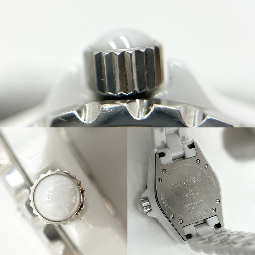 【開店SALE】 CHANEL シャネル 腕時計 J12 ミラー 33MM 白文字盤 QZ H4861 クオーツ セラミック ホワイト 白 メンズ【中古品】